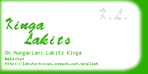 kinga lakits business card